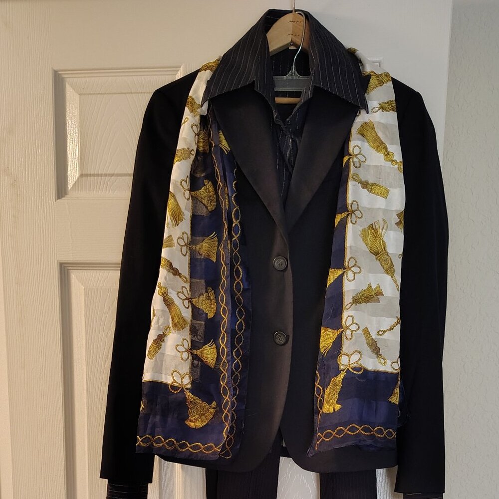 Navy Blue pants suit (Benetton) and NaraCamicie Italy